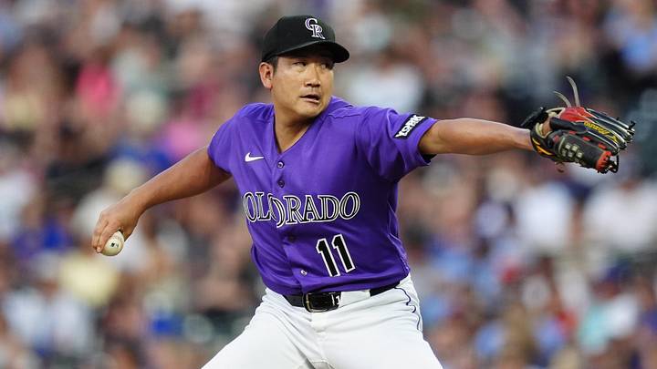 Colorado Rockies pitcher Tomoyuki Sugano