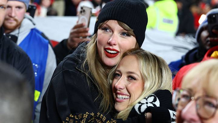 an 26, 2025; Kansas City, MO, USA; Recording artist Taylor Swift and Brittany Mahomes react after the AFC Championship game against the Buffalo Bills at GEHA Field at Arrowhead Stadium. an 26, 2025; Kansas City, MO, USA; Recording artist Taylor Swift and Brittany Mahomes react after the AFC Championship game against the Buffalo Bills at GEHA Field at Arrowhead Stadium.