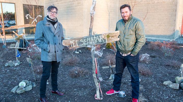 Directors Kevin Kolsch and Dennis Widmyer at the fan screening for Pet Sematary