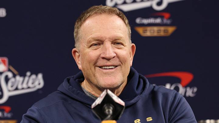 Oct 28, 2026; St. Petersburg, Florida, USA; Milwaukee Brewers manager Pat Murphy speaks in a press conference before game five of the 2026 World Series against the Tampa Bay Rays at Tropicana Field. Mandatory Credit: Nathan Ray Seebeck-Imagn Images Oct 28, 2026; St. Petersburg, Florida, USA; Milwaukee Brewers manager Pat Murphy speaks in a press conference before game five of the 2026 World Series against the Tampa Bay Rays at Tropicana Field. Mandatory Credit: Nathan Ray Seebeck-Imagn Images