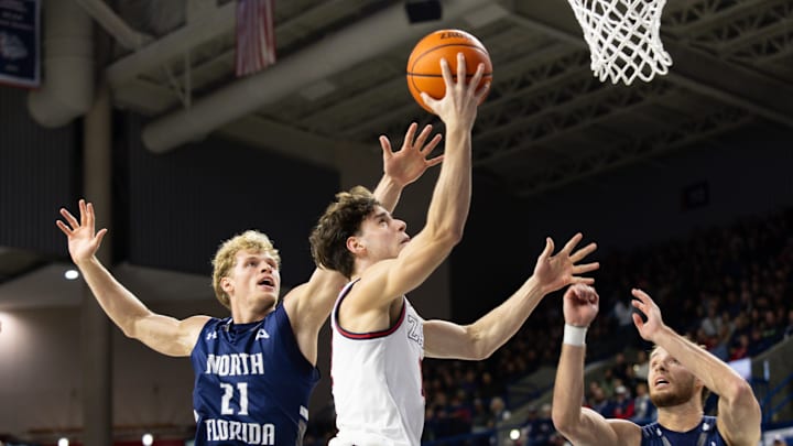 Gonzaga Bulldogs guard Mario Saint-Supery. Gonzaga Bulldogs guard Mario Saint-Supery.