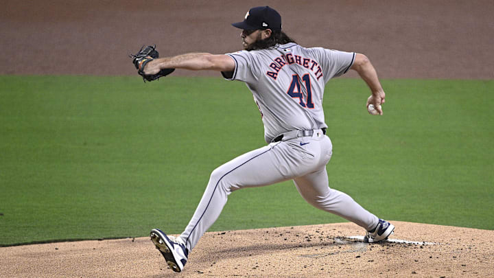 Houston Astros starting pitcher Spencer Arrighetti