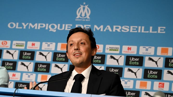 Pablo Longoria en conférence de presse Pablo Longoria en conférence de presse