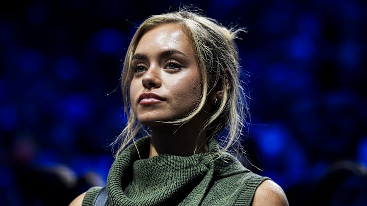 Jannik Sinner's girlfriend, Laila Hasanovic, attends his match at the Nitto ATP Finals 2025. Jannik Sinner's girlfriend, Laila Hasanovic, attends his match at the Nitto ATP Finals 2025.