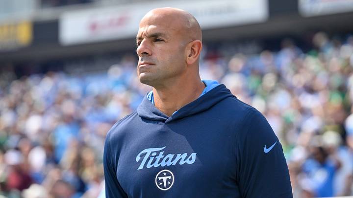 Sep 20, 2026; Nashville, Tennessee, USA; Tennessee Titans head coach Robert Saleh stands during the National Anthem against the Philadelphia Eagles at Nissan Stadium. Mandatory Credit: Steve Roberts-Imagn Images Sep 20, 2026; Nashville, Tennessee, USA; Tennessee Titans head coach Robert Saleh stands during the National Anthem against the Philadelphia Eagles at Nissan Stadium. Mandatory Credit: Steve Roberts-Imagn Images