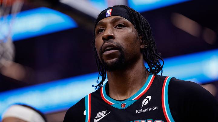 Feb 9, 2026; San Francisco, California, USA; Memphis Grizzlies guard Kentavious Caldwell-Pope (3) between plays against the Golden State Warriors during the first quarter at Chase Center. 