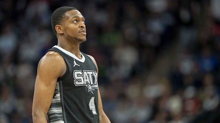 San Antonio Spurs guard De'Aaron Fox. San Antonio Spurs guard De'Aaron Fox.