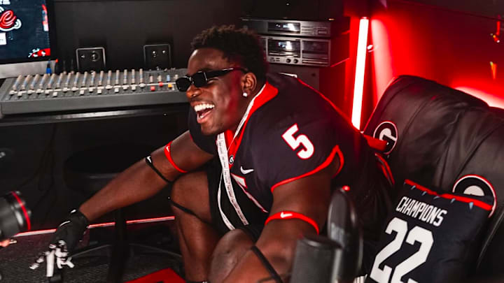 2026 defensive line prospect Valdin Sone durign a recruiting visit to the University of Georgia 2026 defensive line prospect Valdin Sone durign a recruiting visit to the University of Georgia