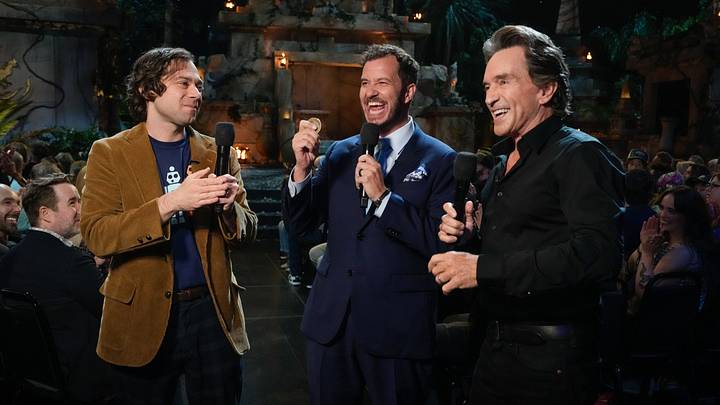 Christian Hubicki and Rick Devens attend and Jeff Probst hosts the Survivor 50 Live Finale at the Paramount Studios lot in Los Angeles, California on May 20, 2026. - Photo: Robert Voets/CBS ©2026 CBS Broadcasting, Inc. All Rights Reserved.