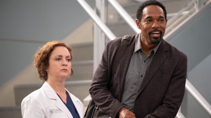 GREYÕS ANATOMY - ÒI Can See Clearly NowÓ - Simone and Lucas work to balance their relationship while competing to assist on an awake kidney transplant. Teddy offers Amelia a new opportunity, and Ben's interview doesn't go as planned. MeredithÕs secret causes tension with Richard. THURSDAY, OCT. 10 (10:00-11:00 p.m. EDT) on ABC. (Disney/Anne Marie Fox) 
KALI ROCHA, JASON WINSTON GEORGE