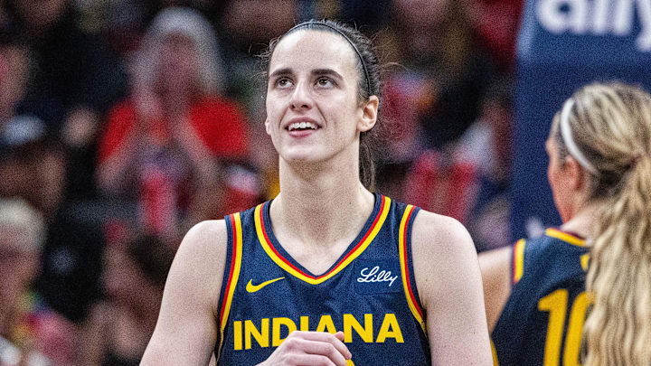 Jun 14, 2025; Indianapolis, Indiana, USA; Indiana Fever guard Caitlin Clark (22) in the second half against the New York Liberty at Gainbridge Fieldhouse. Mandatory Credit: Trevor Ruszkowski-Imagn Images Jun 14, 2025; Indianapolis, Indiana, USA; Indiana Fever guard Caitlin Clark (22) in the second half against the New York Liberty at Gainbridge Fieldhouse. Mandatory Credit: Trevor Ruszkowski-Imagn Images