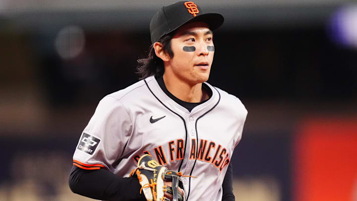 May 8, 2024; Denver, Colorado, USA; San Francisco Giants outfielder Jung Hoo Lee (51) during the game against the Colorado Rockies at Coors Field. 
