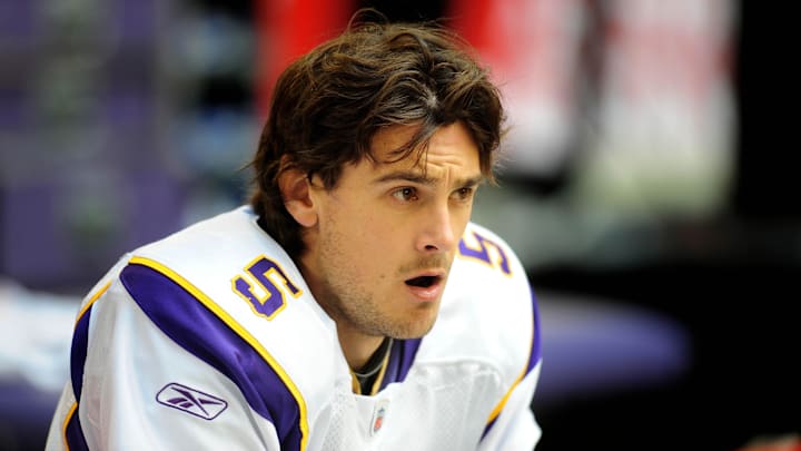 Minnesota Vikings punter Chris Kluwe against the Arizona Cardinals at University of Phoenix Stadium in Glendale, Ariz., on Dec. 14, 2008.