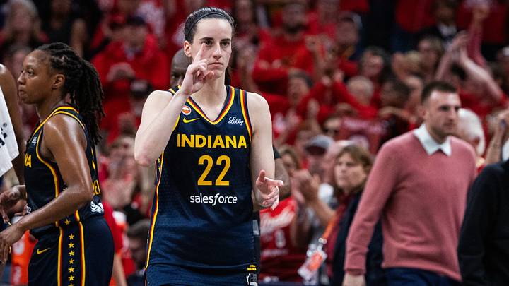 Sep 29, 2026; Indianapolis, Indiana, USA; Indiana Fever guard Caitlin Clark (22) during game two of the first round against the Las Vegas Aces for the 2026 WNBA Playoffs at Gainbridge Fieldhouse. Mandatory Credit: Trevor Ruszkowski-Imagn Images Sep 29, 2026; Indianapolis, Indiana, USA; Indiana Fever guard Caitlin Clark (22) during game two of the first round against the Las Vegas Aces for the 2026 WNBA Playoffs at Gainbridge Fieldhouse. Mandatory Credit: Trevor Ruszkowski-Imagn Images