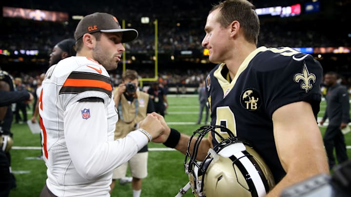 Baker Mayfield, Cleveland Browns, Drew Brees, New Orleans Saints