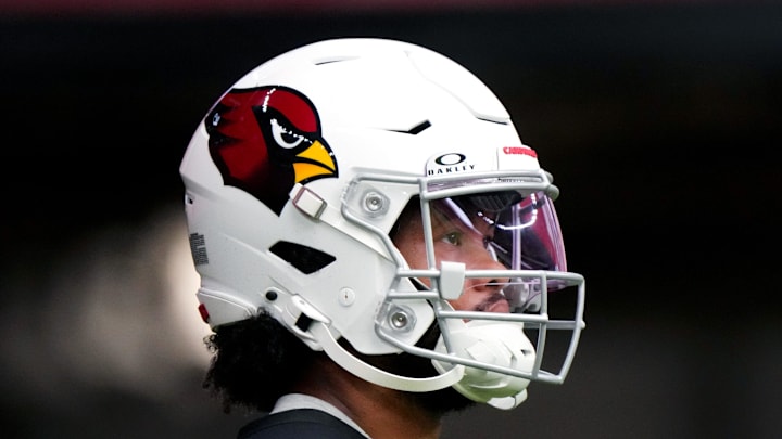 Arizona Cardinals quarterback Kyler Murray (1) practices during the team's training camp session at State Farm Stadium in Glendale on July 24, 2024. Arizona Cardinals quarterback Kyler Murray (1) practices during the team's training camp session at State Farm Stadium in Glendale on July 24, 2024.