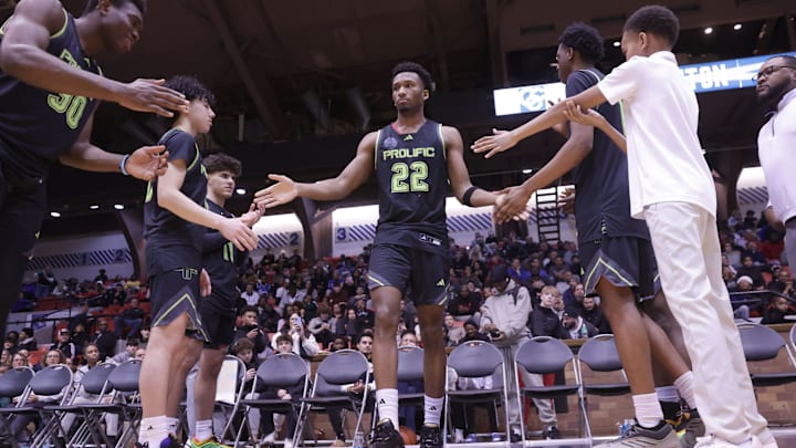 Darryn Peterson is introduced with Prolific Prep before a game against St. Vincent-St. Mary in the Scholastic Play-by-Play Classic, Tuesday, Feb. 18, 2025, at Canton Memorial Civic Center.