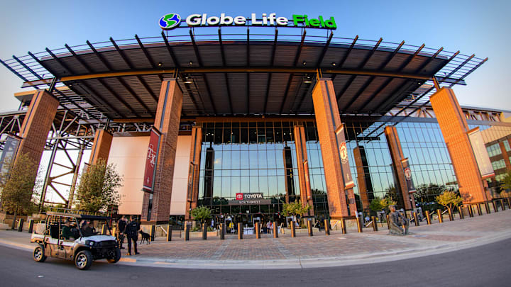 A general view of the entrance to Globe Life Field