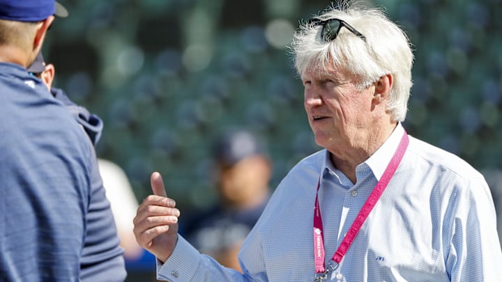 Seattle Mariners owner John Stanton is pictured before a game against the Toronto Blue Jays on July 21, 2023, at T-Mobile Park. Seattle Mariners owner John Stanton is pictured before a game against the Toronto Blue Jays on July 21, 2023, at T-Mobile Park.