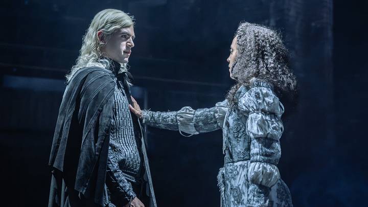 Noah Ritter (Rhaegar Targaryen), Harmony Rose-Bremner (Lyanna Stark) in Game of Thrones: The Mad King, in The Royal Shakespeare Theatre, July 2026.