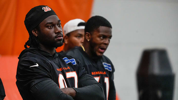 The Cincinnati Bengals practice in the off season on Tuesday May 20, 2025. Bengals 2025 draft pick Shemar Stewart (97).