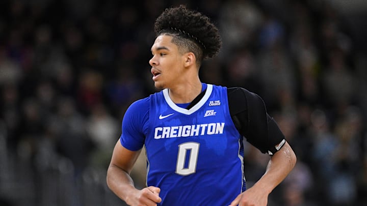 Creighton Bluejays forward Jasen Green (0) runs down the court during the second half against the Providence Friars at Amica Mutual Pavilion.