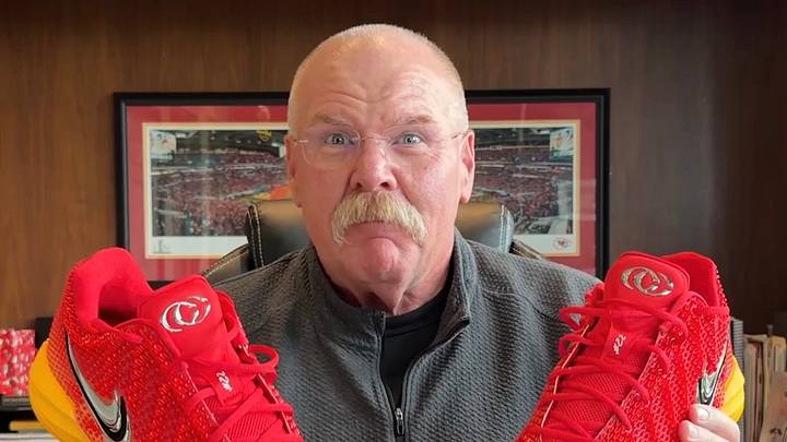Kansas City Chiefs coach Andy Reid received upcoming Nike Caitlin 1 shoes. Kansas City Chiefs coach Andy Reid received upcoming Nike Caitlin 1 shoes.