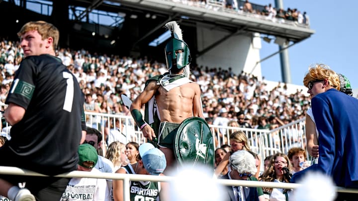 Michigan State's fans look on during the second quarter in the game against Prairie View A&M on Saturday, Sept. 14, 2024, at Spartan Stadium in East Lansing.