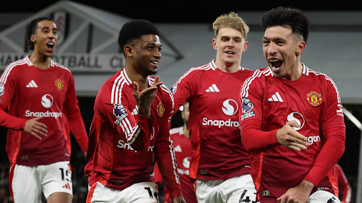 Lisandro Martinez (right) scored the only goal of the game securing all three points.