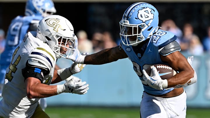 North Carolina Tar Heels running back Omarion Hampton North Carolina Tar Heels running back Omarion Hampton