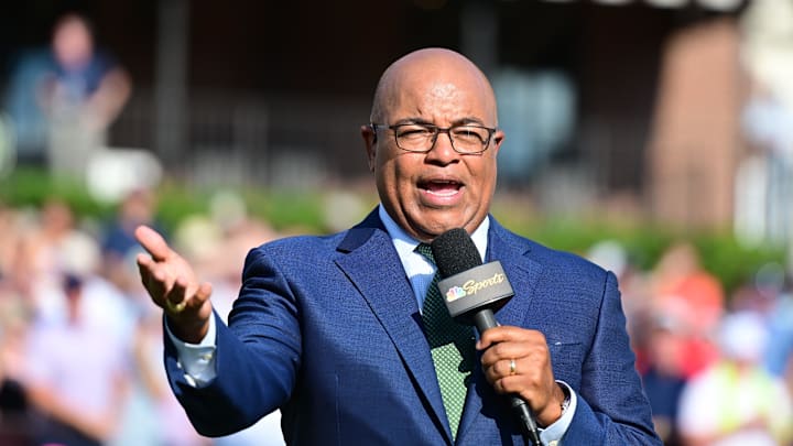 Tirico had to leave Saturday's broadcast from Churchill Downs. Tirico had to leave Saturday's broadcast from Churchill Downs.