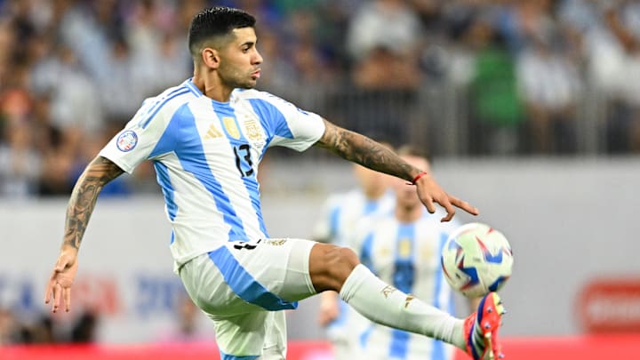 Cristian Romero has taken another shot at the board. Cristian Romero has taken another shot at the board.