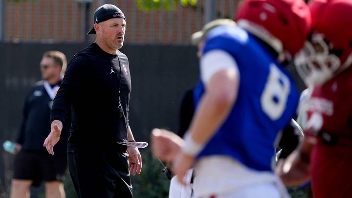 Oklahoma tight ends coach Jason Witten directs drills at one of the Sooners' spring practices. Oklahoma tight ends coach Jason Witten directs drills at one of the Sooners' spring practices.