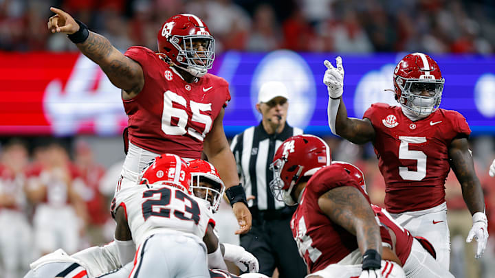 Alabama's JC Latham is picked in this mock draft to go to the Steelers with the 20th pick in the first round.