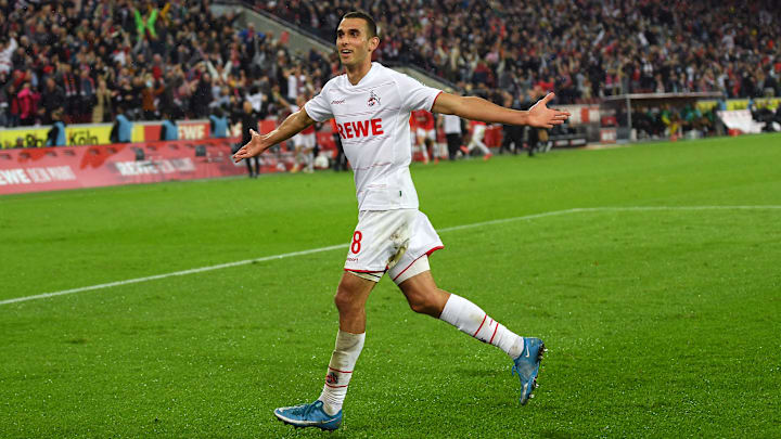 Ellyes Skhiri dreht nach einem seiner beiden Treffer im Heimspiel gegen Greuther Fürth ab. Ellyes Skhiri dreht nach einem seiner beiden Treffer im Heimspiel gegen Greuther Fürth ab.