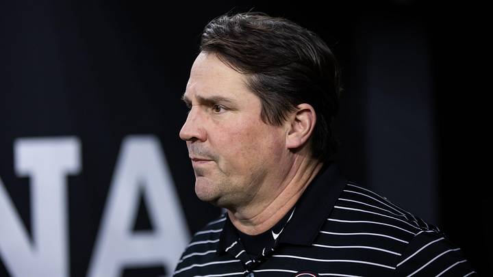 Jan 9, 2023; Inglewood, CA, USA; Georgia Bulldogs co-defensive coordinator Will Muschamp against the TCU Horned Frogs during the CFP national championship game at SoFi Stadium. Mandatory Credit: Mark J. Rebilas-Imagn Images Jan 9, 2023; Inglewood, CA, USA; Georgia Bulldogs co-defensive coordinator Will Muschamp against the TCU Horned Frogs during the CFP national championship game at SoFi Stadium. Mandatory Credit: Mark J. Rebilas-Imagn Images
