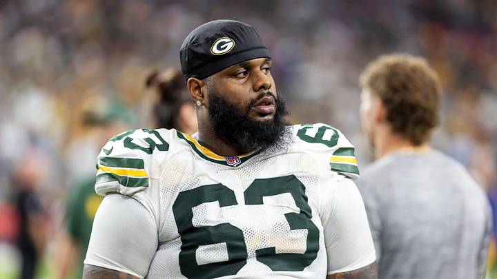 Green Bay Packers tackle Rasheed Walker (63) against the Arizona Cardinals 