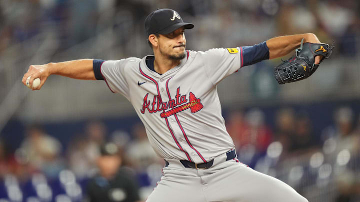 Atlanta Braves starter Charlie Morton gave up a big inning early and the bats couldn't overcome it. Mandatory Credit: Jim Rassol-Imagn Images