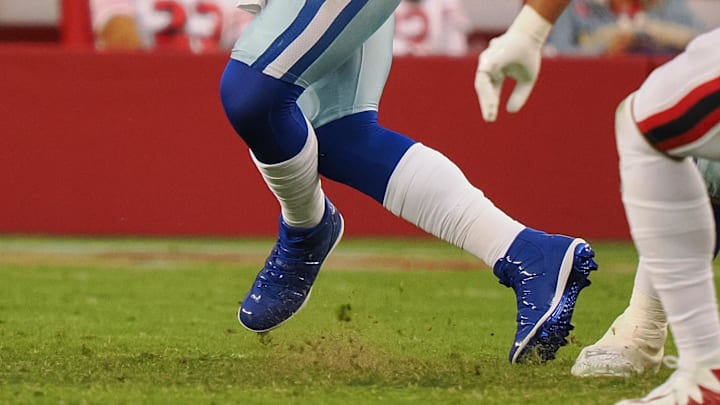 Dallas Cowboys quarterback Dak Prescott wore a player-exclusive colorway of the Air Jordan 11. Dallas Cowboys quarterback Dak Prescott wore a player-exclusive colorway of the Air Jordan 11.
