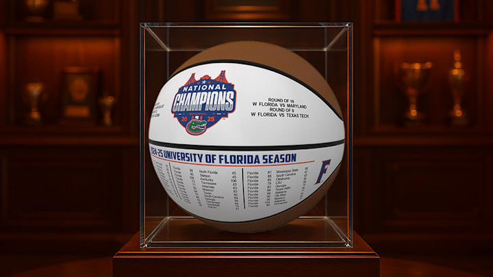 Honor the Florida Gators' unforgettable 2025 basketball season with this officially licensed, limited edition, fully embossed collector’s basketball.