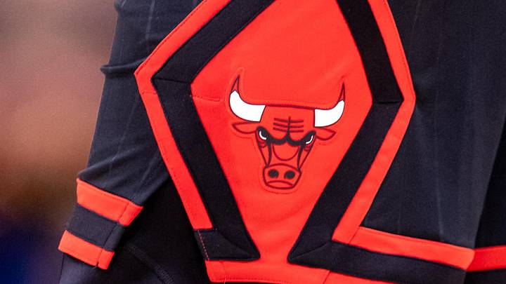 Oct 23, 2024; New Orleans, Louisiana, USA; Detailed view of the Chicago Bulls logo against the New Orleans Pelicans during the second half at Smoothie King Center. Mandatory Credit: Stephen Lew-Imagn Images Oct 23, 2024; New Orleans, Louisiana, USA; Detailed view of the Chicago Bulls logo against the New Orleans Pelicans during the second half at Smoothie King Center. Mandatory Credit: Stephen Lew-Imagn Images