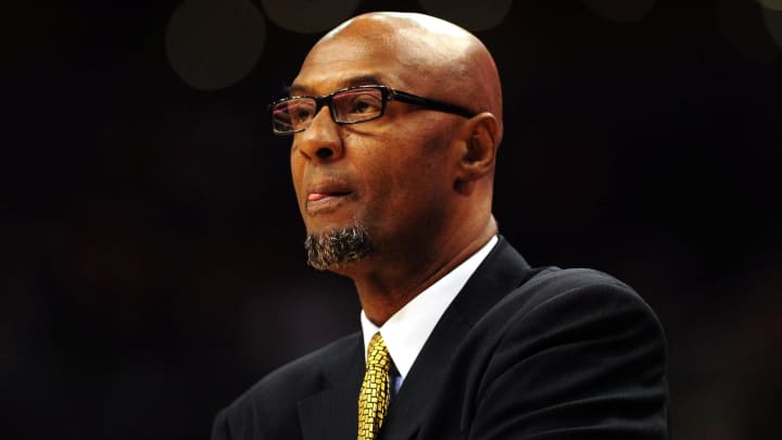 Sep 3, 2011; Phoenix, AZ, USA; Los Angeles Sparks head coach Joe Bryant reacts during the first half against the Phoenix Mercury at the US Airways Center. The Mercury defeated the Sparks, 93-77. Mandatory Credit: Jennifer Stewart-USA TODAY Sports Sep 3, 2011; Phoenix, AZ, USA; Los Angeles Sparks head coach Joe Bryant reacts during the first half against the Phoenix Mercury at the US Airways Center. The Mercury defeated the Sparks, 93-77. Mandatory Credit: Jennifer Stewart-USA TODAY Sports