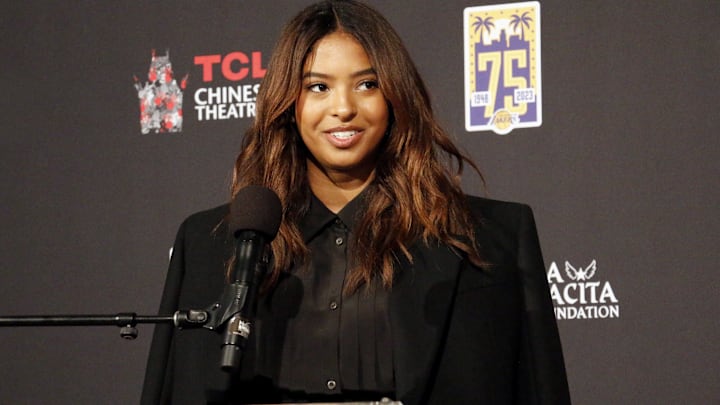 Natalia Diamante Bryant at Koby Bryant hand and footprint ceremony held at the TCL Chinese Theater in Hollywood. Natalia Diamante Bryant at Koby Bryant hand and footprint ceremony held at the TCL Chinese Theater in Hollywood.