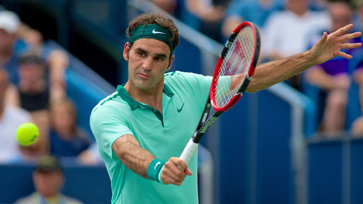 Roger Federer at the 2014 Cincinnati Masters. Roger Federer at the 2014 Cincinnati Masters.