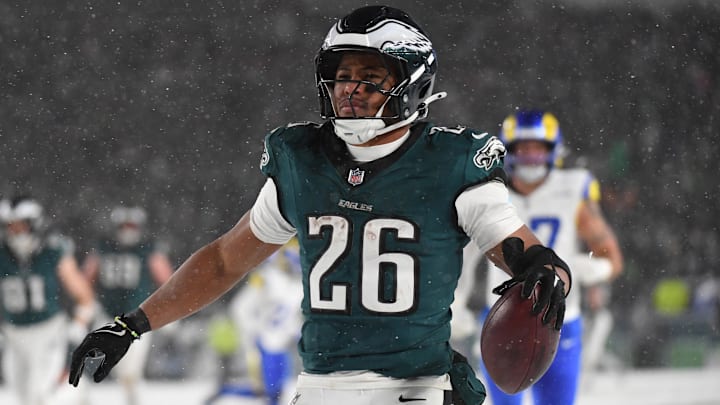 Philadelphia Eagles running back Saquon Barkley.