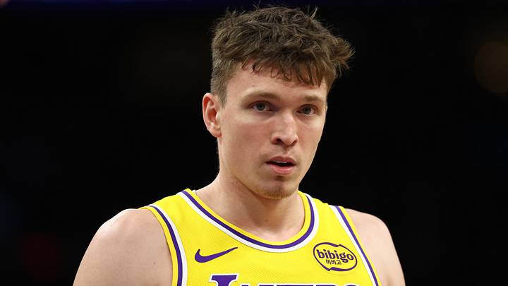 Dec 23, 2025; Phoenix, Arizona, USA; Los Angeles Lakers forward Dalton Knecht (4) against the Phoenix Suns at Mortgage Matchup Center. Mandatory Credit: Mark J. Rebilas-Imagn Images Dec 23, 2025; Phoenix, Arizona, USA; Los Angeles Lakers forward Dalton Knecht (4) against the Phoenix Suns at Mortgage Matchup Center. Mandatory Credit: Mark J. Rebilas-Imagn Images