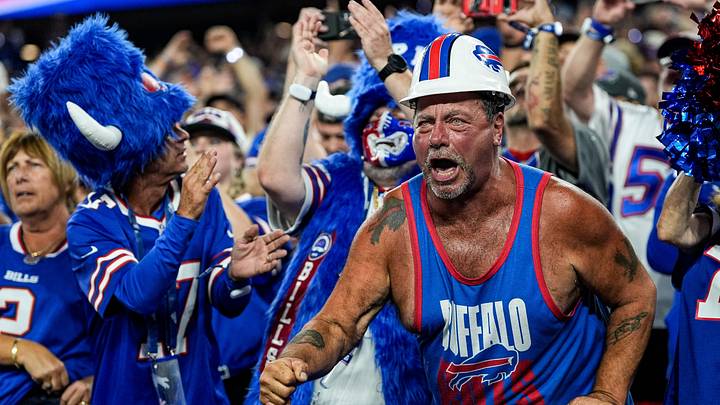 Buffalo Bills' fans, otherwise known as Bills Mafia, celebrate a touchdown against the Detroit Lions during the first half of an NFL game at the new Highmark Stadium in Orchard Park, NY, on Thursday, Sept. 17, 2026. Buffalo Bills' fans, otherwise known as Bills Mafia, celebrate a touchdown against the Detroit Lions during the first half of an NFL game at the new Highmark Stadium in Orchard Park, NY, on Thursday, Sept. 17, 2026.