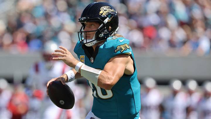 Jaguars quarterback Trevor Lawrence has led Jacksonville to wins in 10 of its past 11 regular-season games. Jaguars quarterback Trevor Lawrence has led Jacksonville to wins in 10 of its past 11 regular-season games.