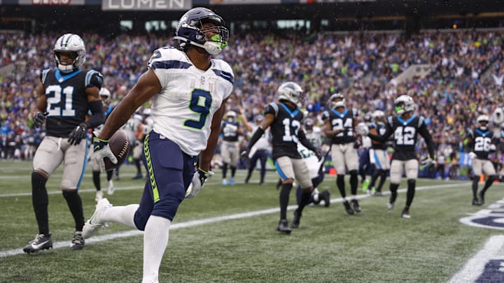 Sep 24, 2023; Seattle, Washington, USA; Seattle Seahawks running back Kenneth Walker III (9)