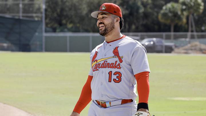 Feb 16, 2026; Jupiter, FL, USA; St. Louis Cardinals catcher Leonardo Bernal (13) during spring training workouts at Roger Dean Stadium. Mandatory Credit: Reinhold Matay-Imagn Images Feb 16, 2026; Jupiter, FL, USA; St. Louis Cardinals catcher Leonardo Bernal (13) during spring training workouts at Roger Dean Stadium. Mandatory Credit: Reinhold Matay-Imagn Images